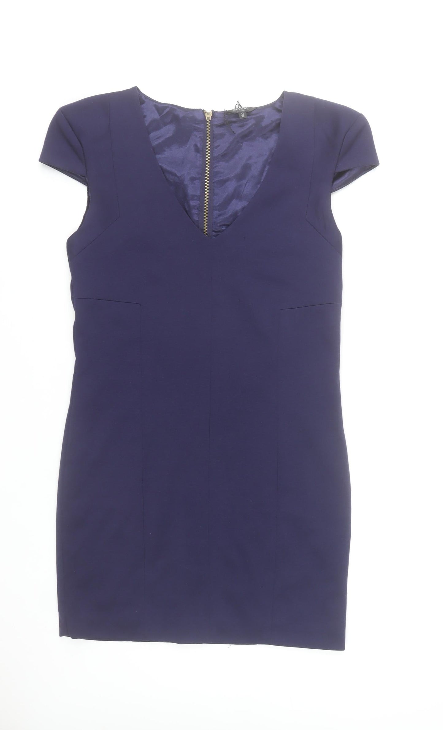 Savida Women’s Blue Size 12 Bodycon Knee Length Dress