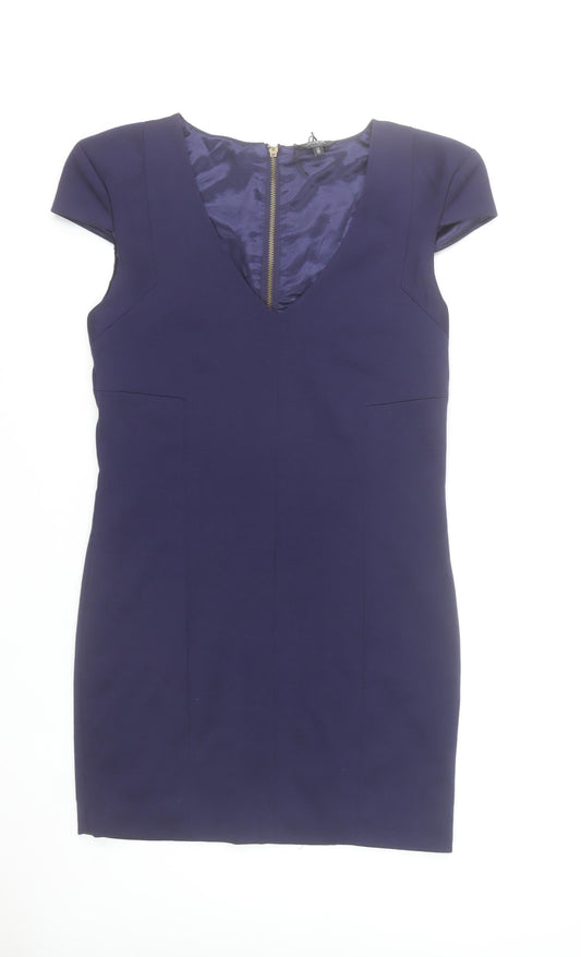 Savida Women’s Blue Size 12 Bodycon Knee Length Dress