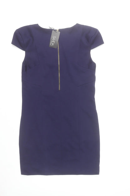 Savida Women’s Blue Size 12 Bodycon Knee Length Dress