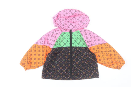 Next Girls Multicoloured Hooded Windbreaker Jacket 3 Years