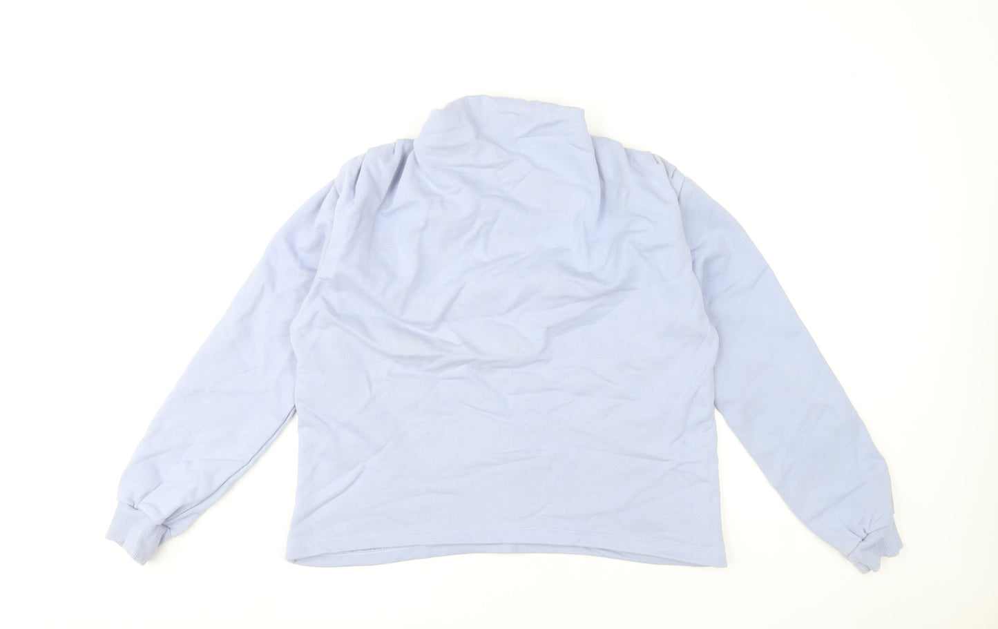 Gallery Women Light Blue Cotton Pullover Sweatshirt Medium