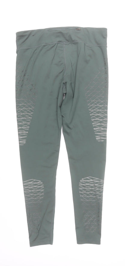 Nike Women's Green Dri-FIT Leggings Size M Running Activewear