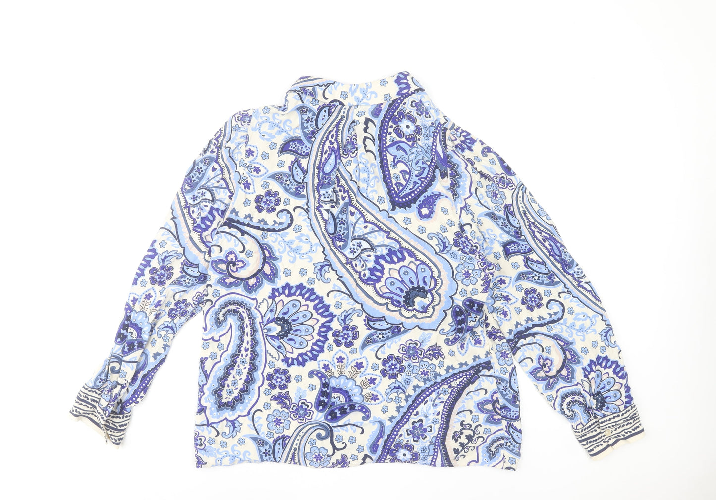 Gallery Womens Paisley Long Sleeve Viscose Tunic Blouse Size 16 Multicoloured