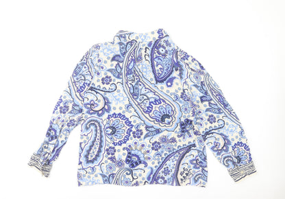 Gallery Womens Paisley Long Sleeve Viscose Tunic Blouse Size 16 Multicoloured