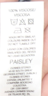 Gallery Womens Paisley Long Sleeve Viscose Tunic Blouse Size 16 Multicoloured