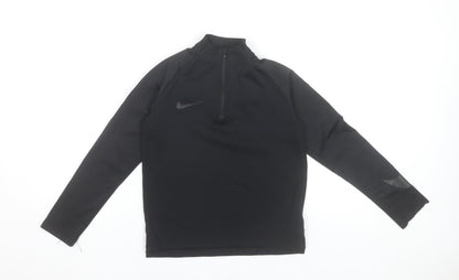 Nike Girls Black Dri-FIT Track Jacket 8-10 Years Athletic Fit