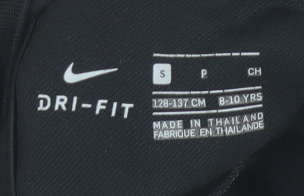 Nike Girls Black Dri-FIT Track Jacket 8-10 Years Athletic Fit