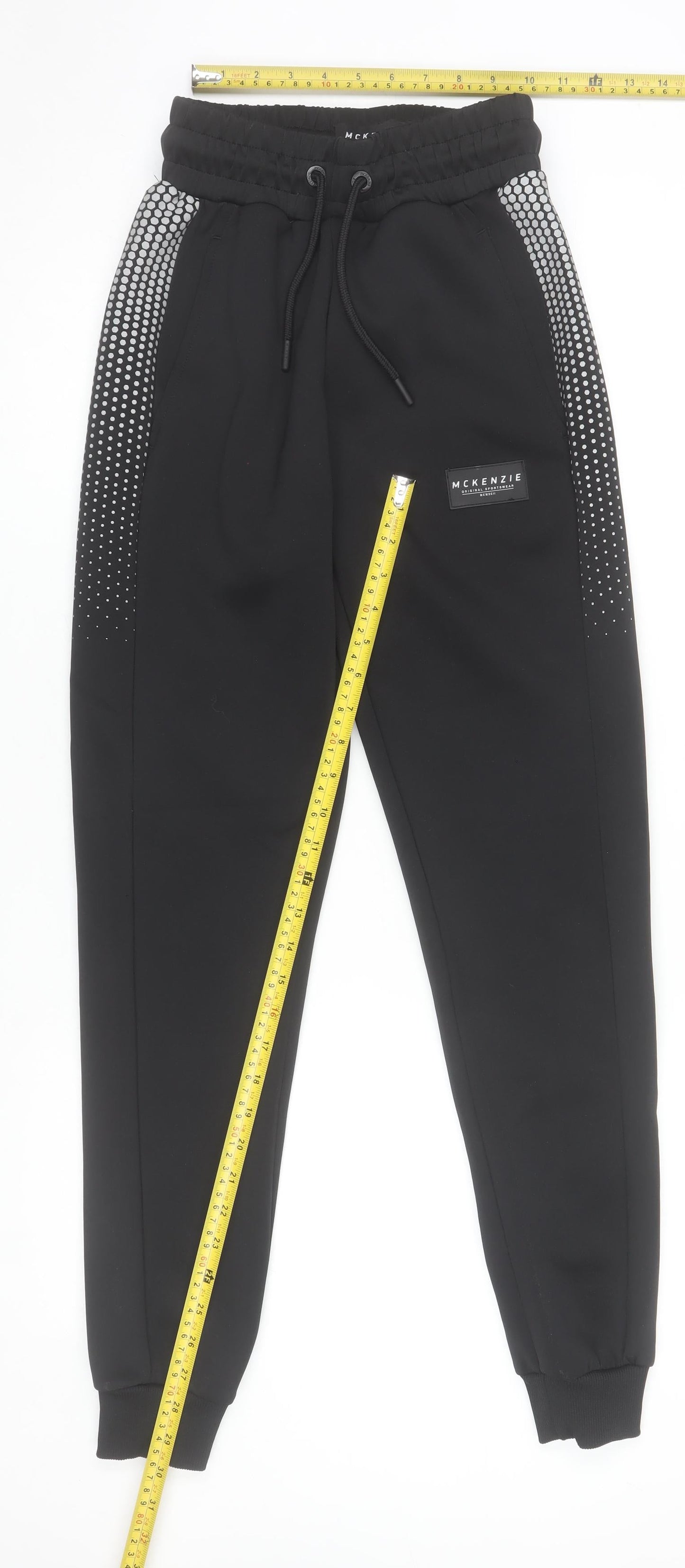 McKenzie Men's Black Jogger Trousers Size S Elastic Waist Comfort Fit