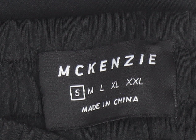 McKenzie Men's Black Jogger Trousers Size S Elastic Waist Comfort Fit