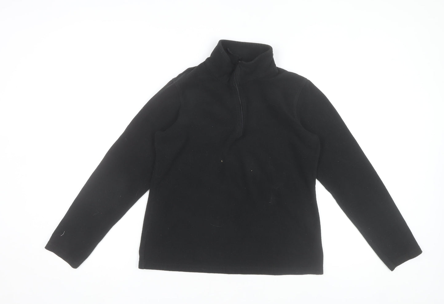 Mountain Warehouse Boys Black Fleece 1/4 Zip Pullover Sweatshirt Size S