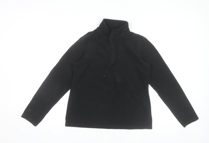 Mountain Warehouse Boys Black Fleece 1/4 Zip Pullover Sweatshirt Size S