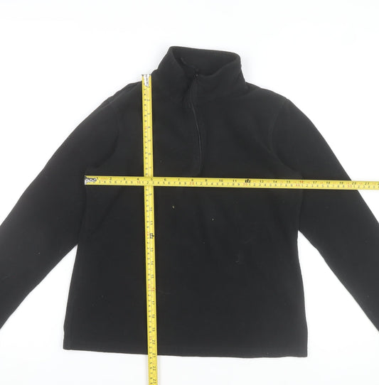 Mountain Warehouse Boys Black Fleece 1/4 Zip Pullover Sweatshirt Size S
