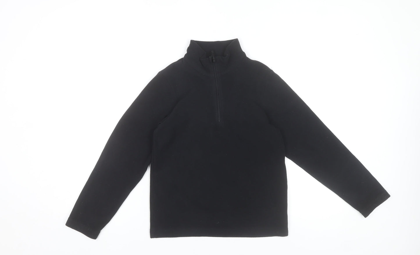 Mountain Warehouse Boys Black Fleece 1/4 Zip Pullover Sweatshirt 9-10 Years