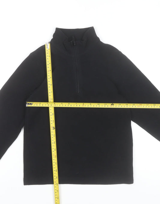 Mountain Warehouse Boys Black Fleece 1/4 Zip Pullover Sweatshirt 9-10 Years