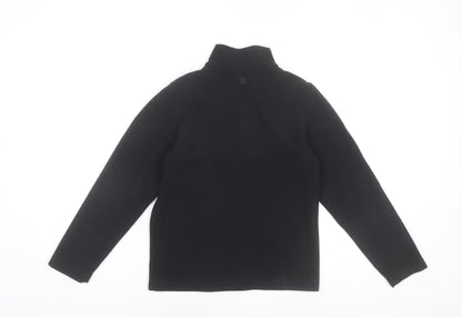 Mountain Warehouse Boys Black Fleece 1/4 Zip Pullover Sweatshirt 9-10 Years