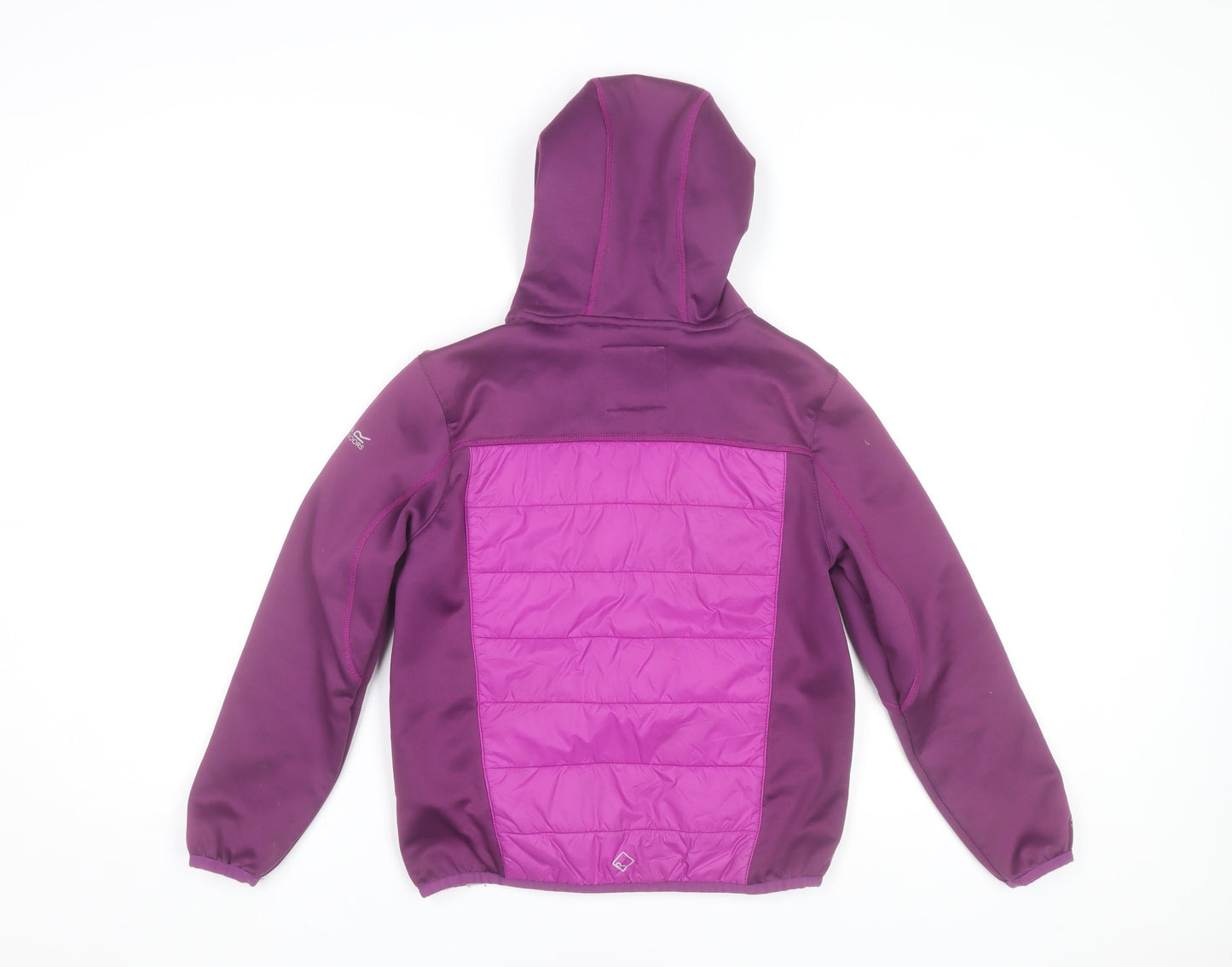 Regatta Girls Purple Hooded Softshell Puffer Jacket 9-10 Years