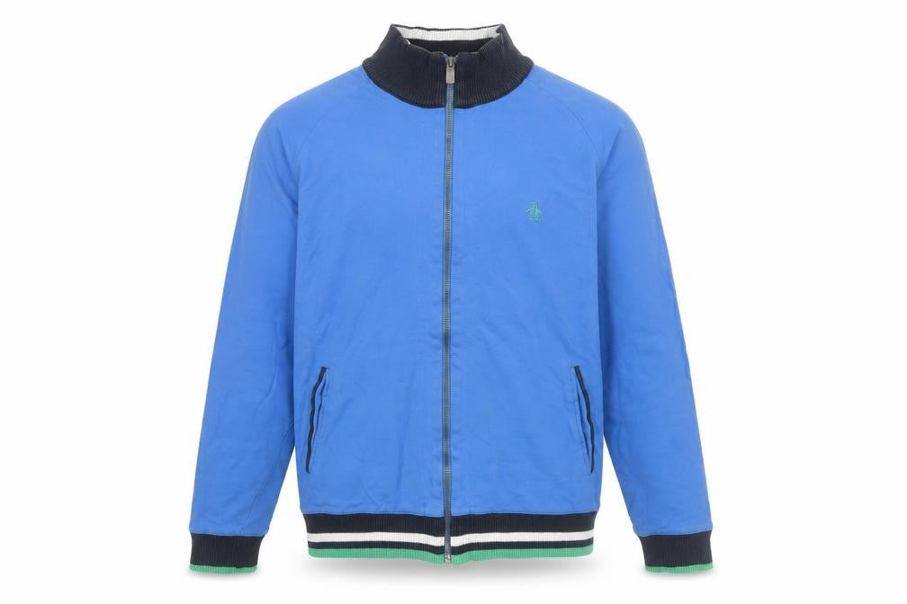 Original Penguin Men's Blue Full Zip Cotton Sweatshirt L