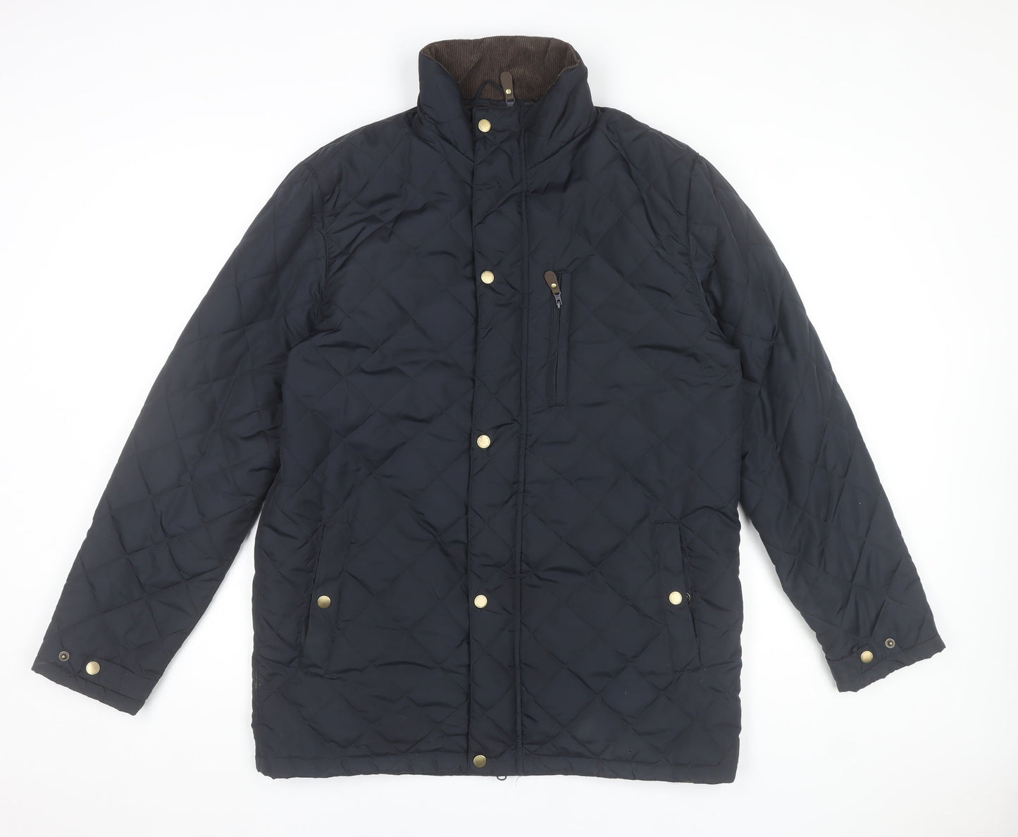 Target Dry Men's Blue Quilted Mid-Length Jacket M