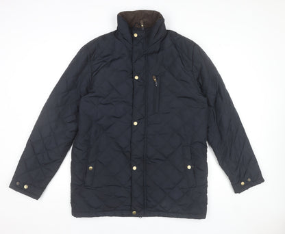 Target Dry Men's Blue Quilted Mid-Length Jacket M