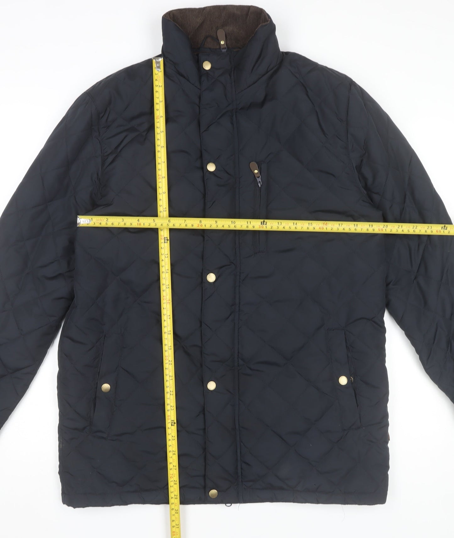 Target Dry Men's Blue Quilted Mid-Length Jacket M