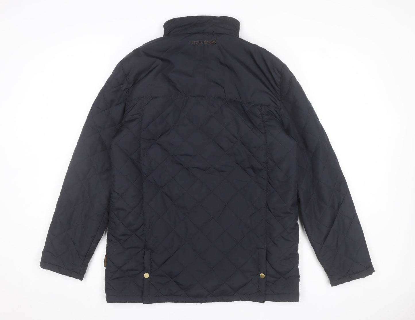 Target Dry Men's Blue Quilted Mid-Length Jacket M