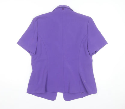 Debenhams Classics Women's Purple Short Sleeve Blazer Size 14