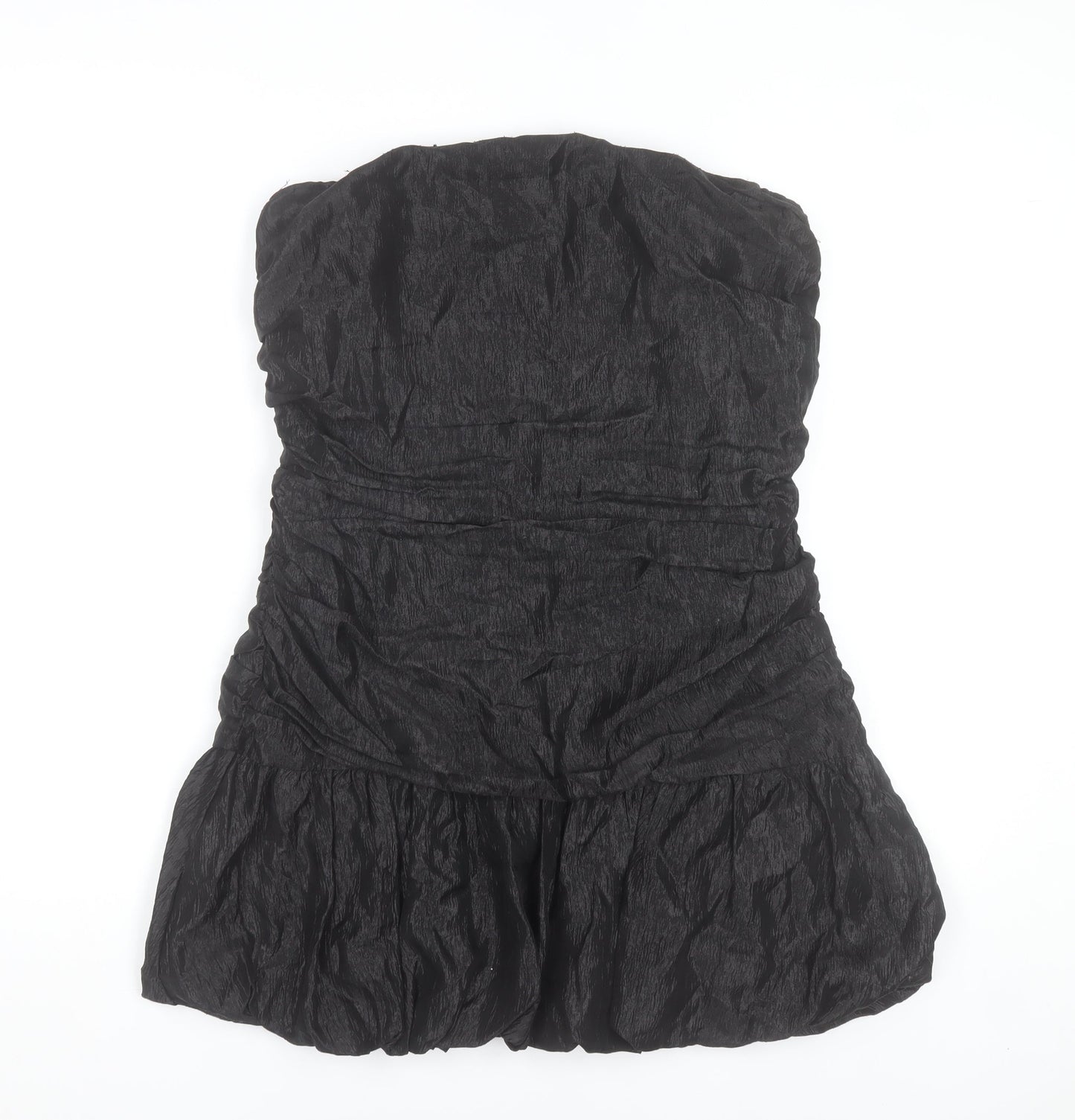 Mango Women's Black Strapless Bodycon Short Dress Size 10