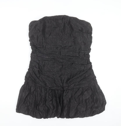 Mango Women's Black Strapless Bodycon Short Dress Size 10