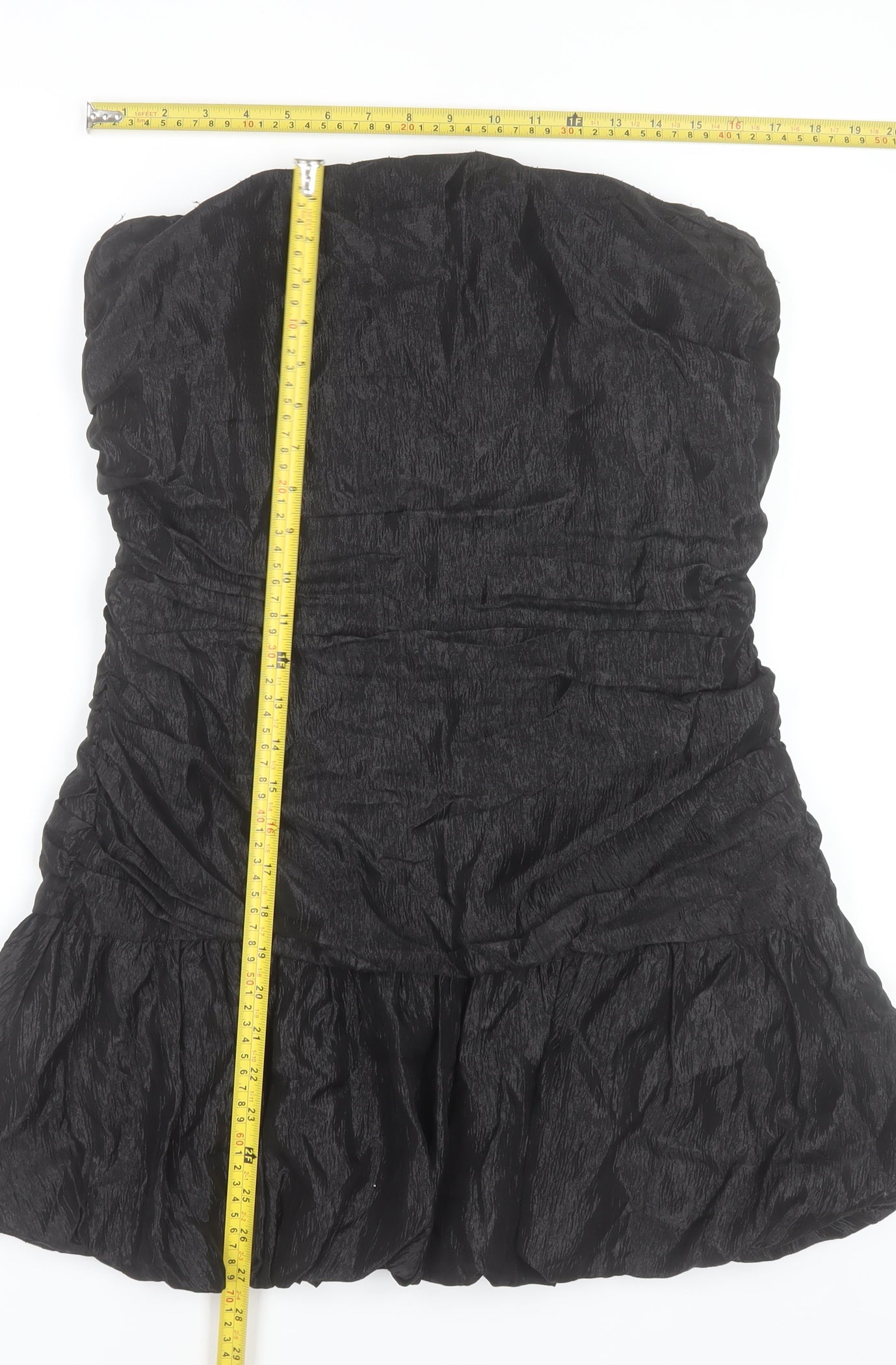 Mango Women's Black Strapless Bodycon Short Dress Size 10