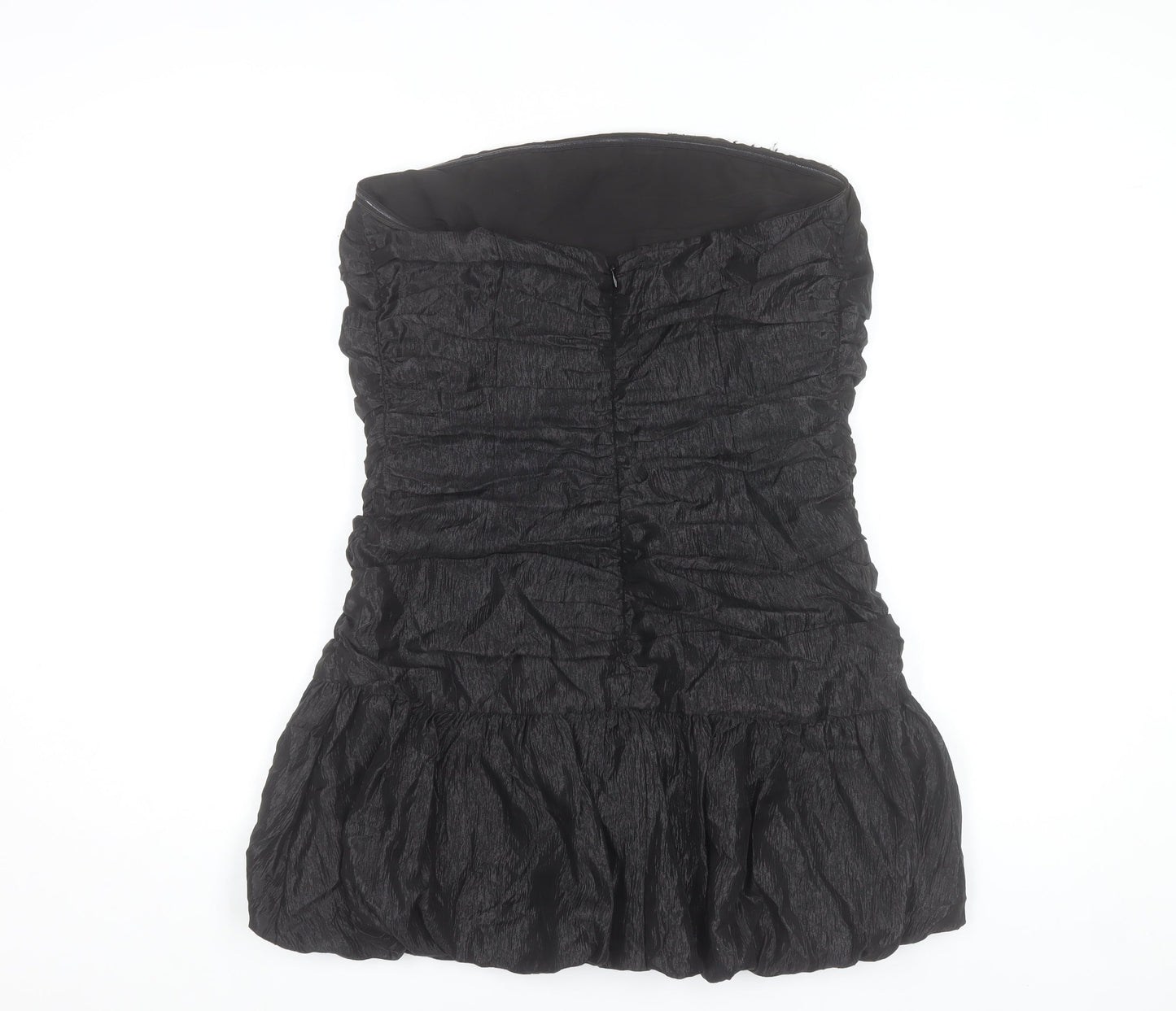 Mango Women's Black Strapless Bodycon Short Dress Size 10