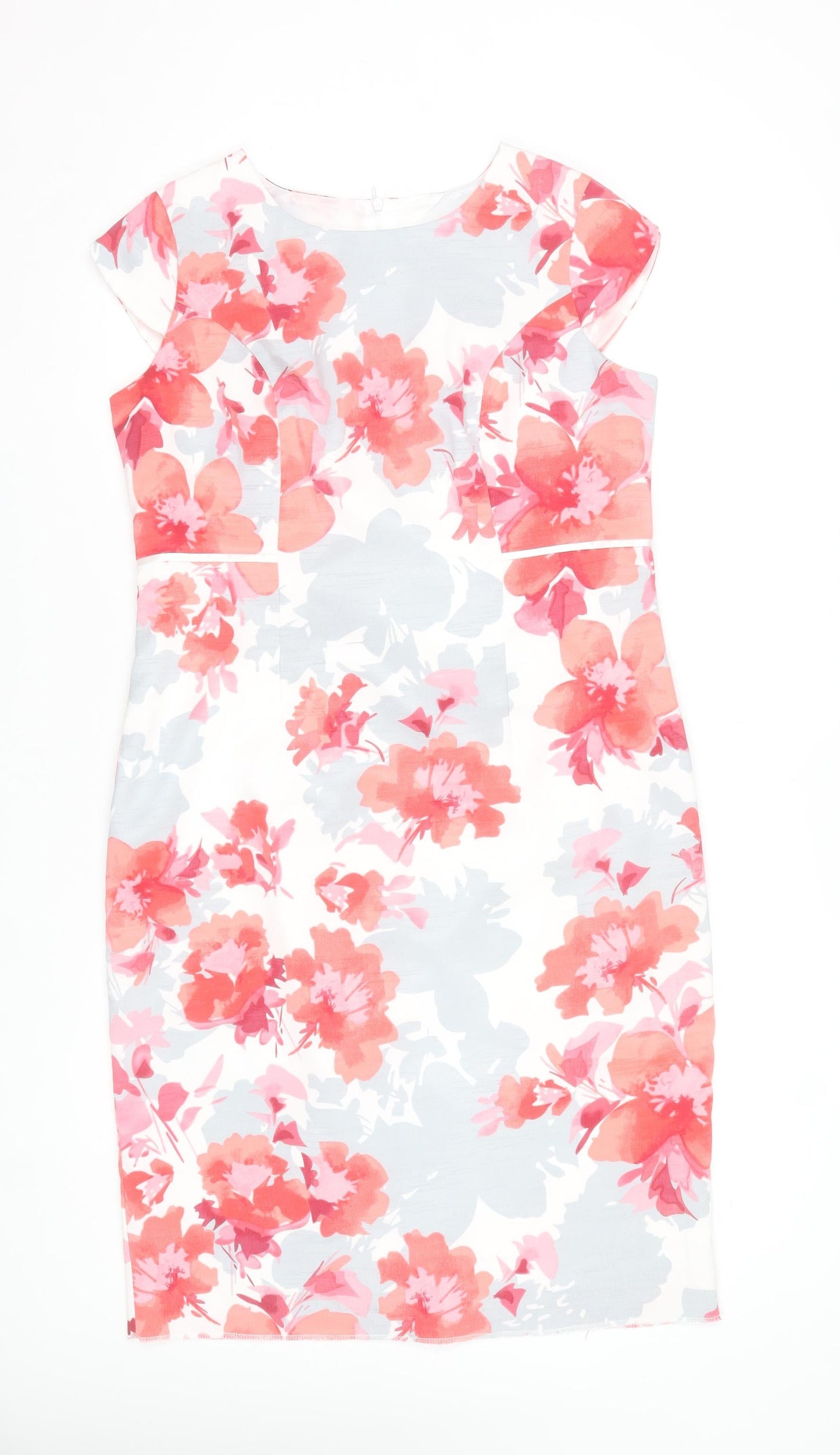 Anna Rose Womens Multicoloured Floral Sheath Dress Size 12