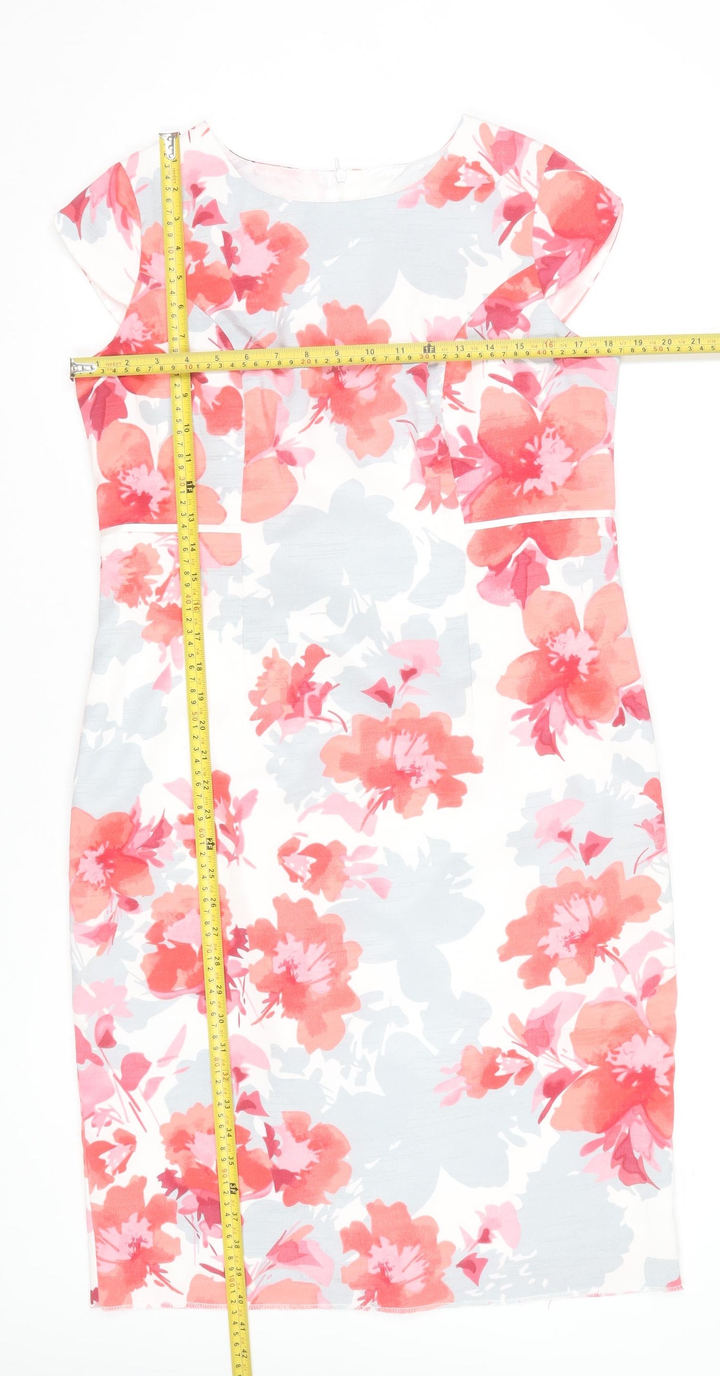 Anna Rose Womens Multicoloured Floral Sheath Dress Size 12
