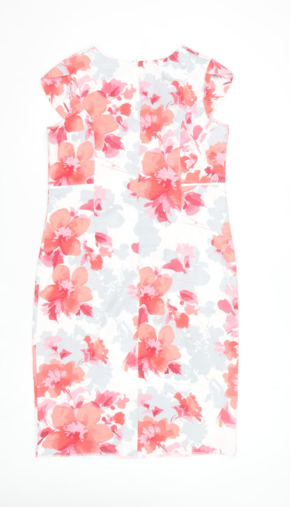 Anna Rose Womens Multicoloured Floral Sheath Dress Size 12