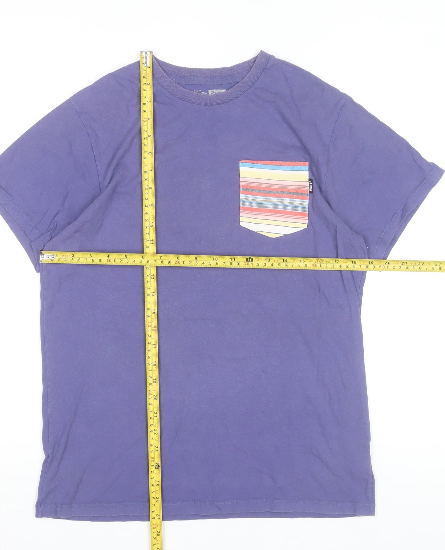 Vans Men's Purple Pocket T-Shirt Size M Cotton Casual