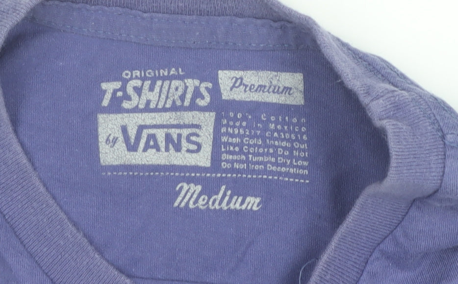 Vans Men's Purple Pocket T-Shirt Size M Cotton Casual