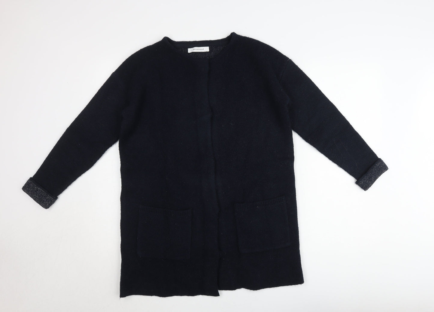 Promod Women’s Black Wool Blend Long Cardigan Size M