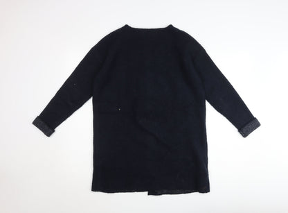 Promod Women’s Black Wool Blend Long Cardigan Size M