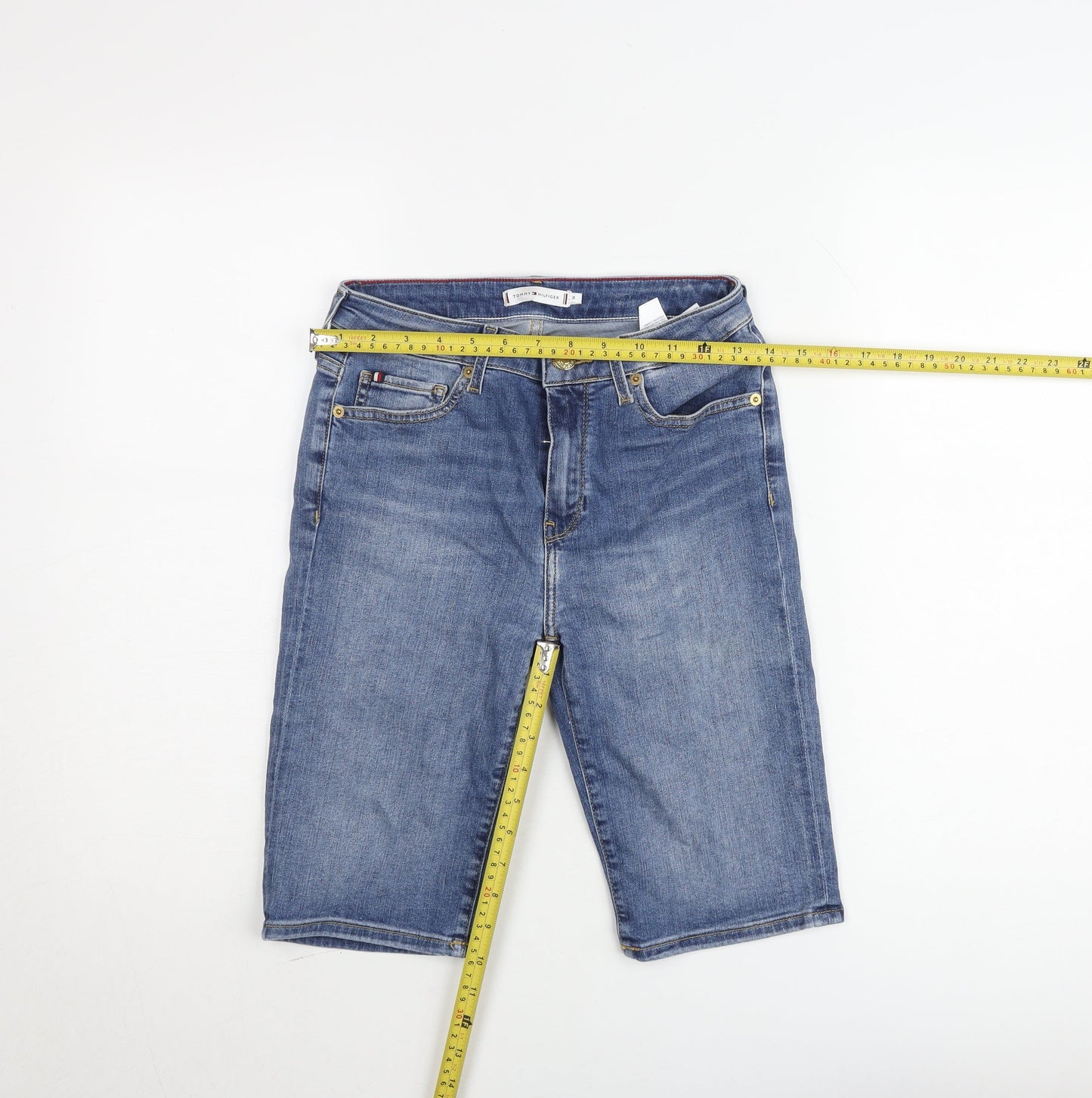 Tommy Hilfiger Men's Blue Denim Slim Chino Shorts Size 28