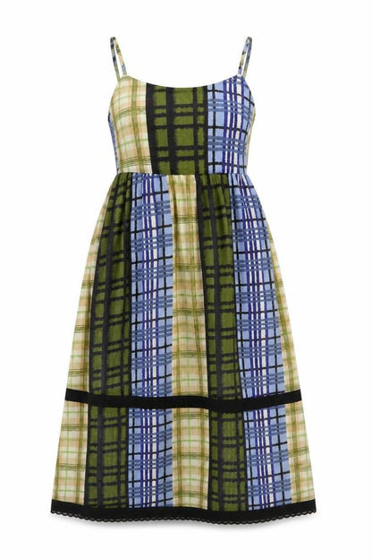 Forever 21 Women's Multicoloured Check Slip Dress Size S