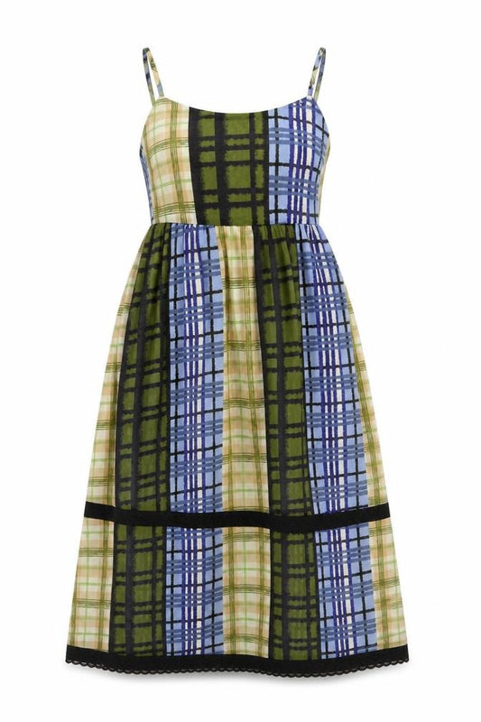 Forever 21 Women's Multicoloured Check Slip Dress Size S