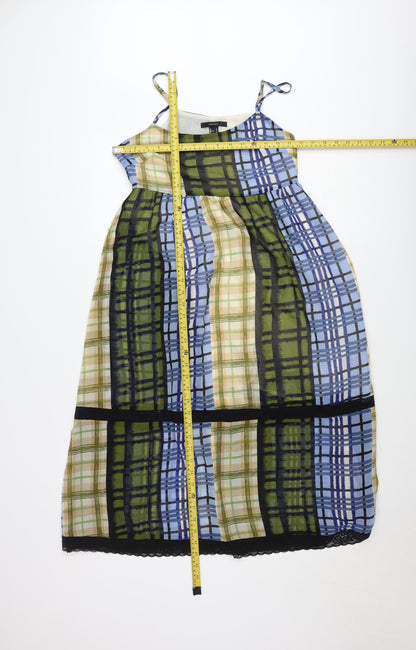 Forever 21 Women's Multicoloured Check Slip Dress Size S
