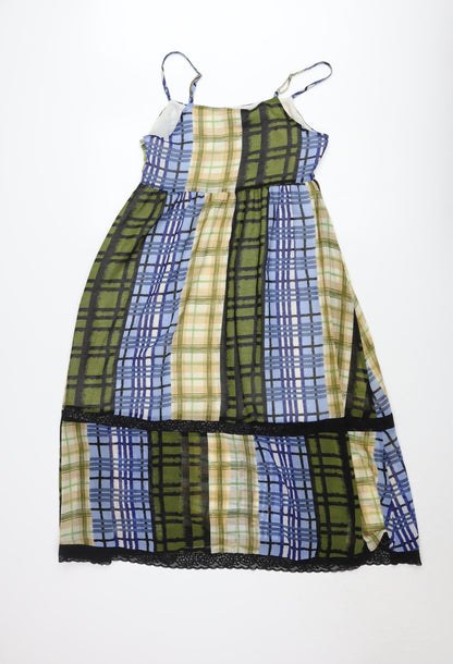 Forever 21 Women's Multicoloured Check Slip Dress Size S