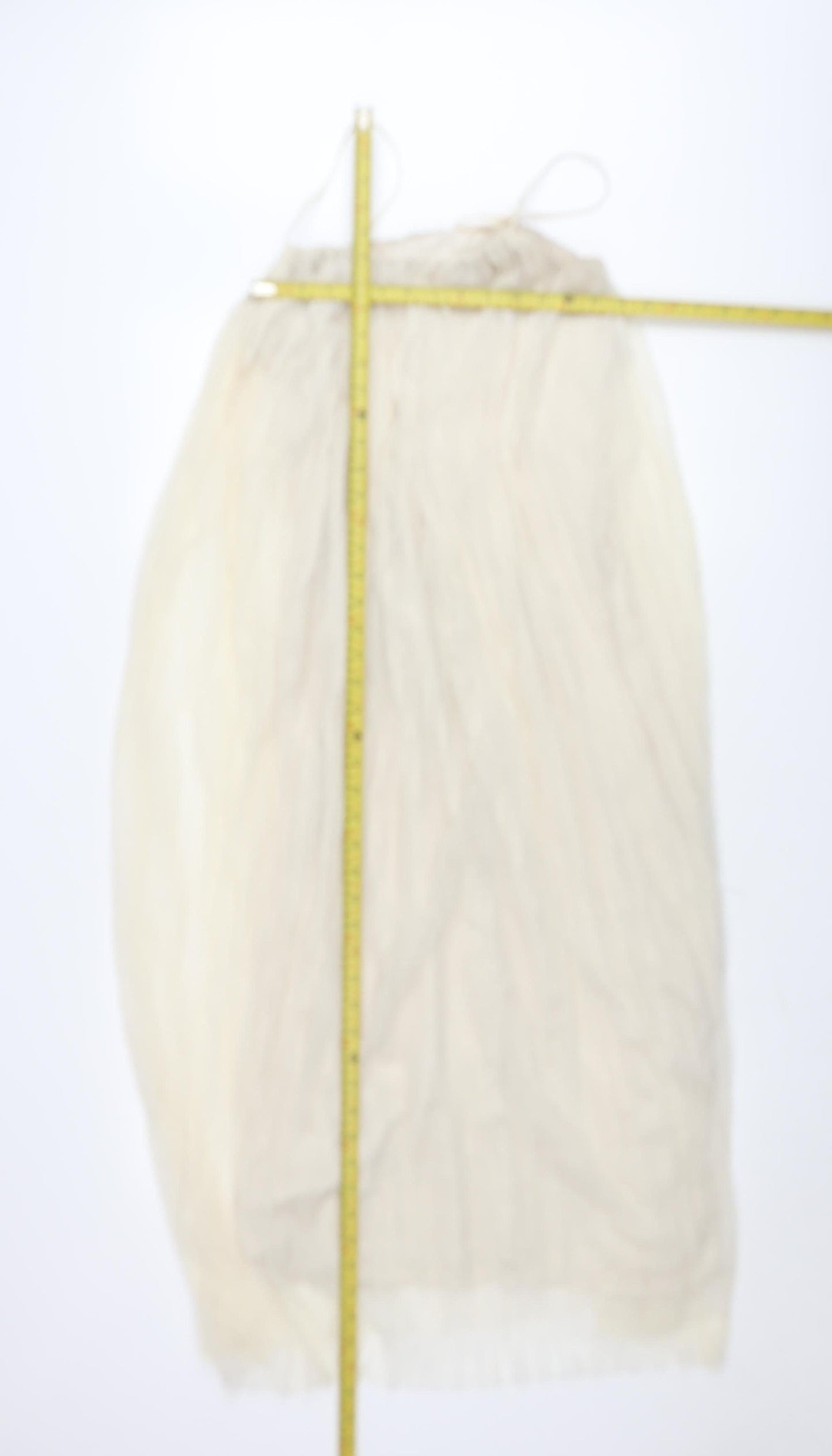 H&M Women’s Ivory Knee Length Slip Dress XS Sheer Tulle Lined