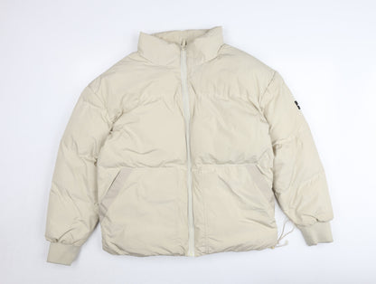 GOODFORNOTHING Women Beige Puffer Jacket M Regular Fit Winter Coat