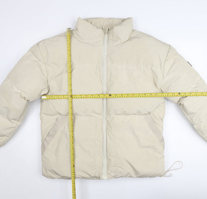 GOODFORNOTHING Women Beige Puffer Jacket M Regular Fit Winter Coat