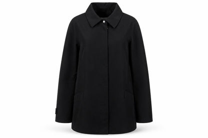 Liz Claiborne Women's Black Mid-Length Cotton Blend Coat Size M