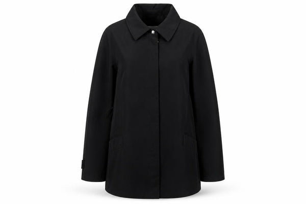 Liz Claiborne Women's Black Mid-Length Cotton Blend Coat Size M