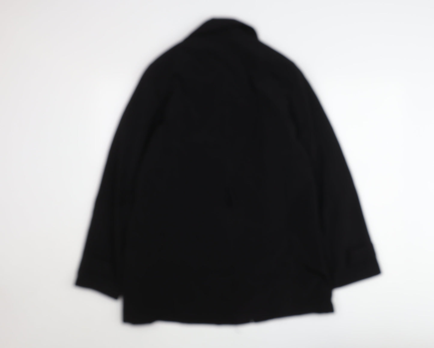 Liz Claiborne Women's Black Mid-Length Cotton Blend Coat Size M