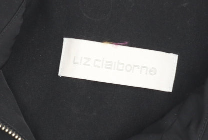 Liz Claiborne Women's Black Mid-Length Cotton Blend Coat Size M