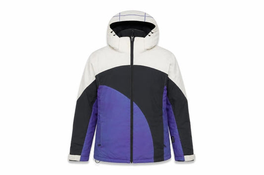 Crane Women's M Purple Grey White Waterproof Ski Jacket Hooded